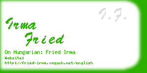 irma fried business card